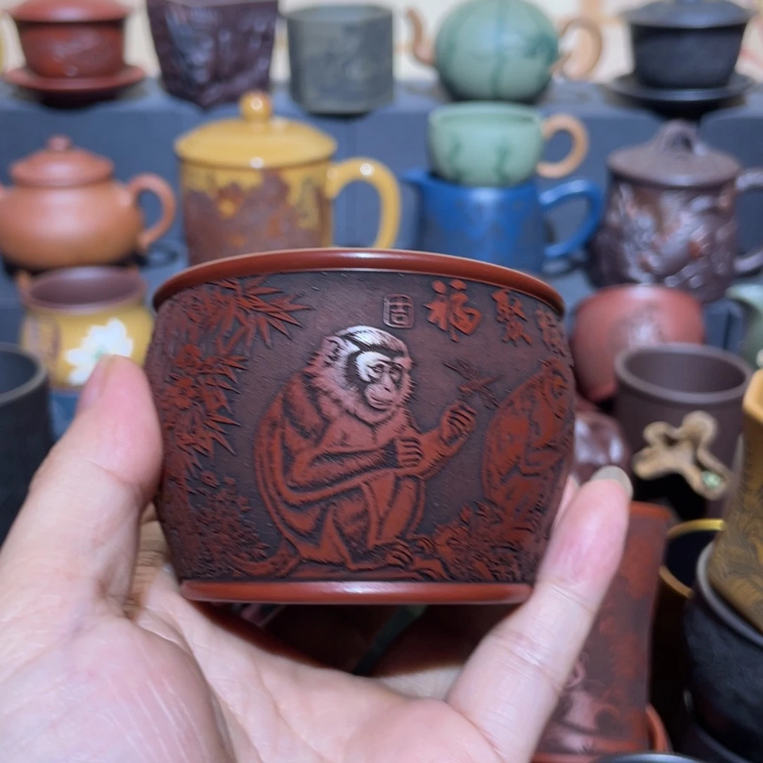 原矿紫砂手工主人杯