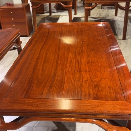 紫檀木类家具泽***王缅花茶桌