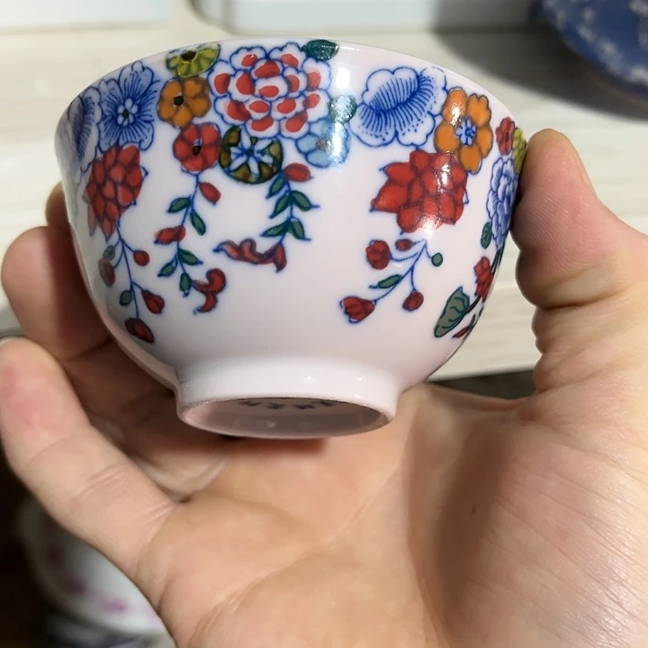 瓷片景德镇陶瓷杯子。直口