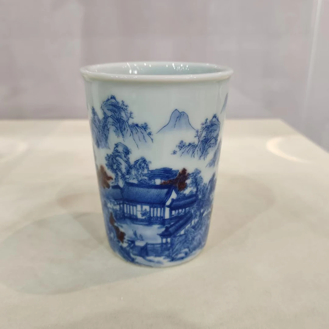 A01147/青花釉里红可乐杯