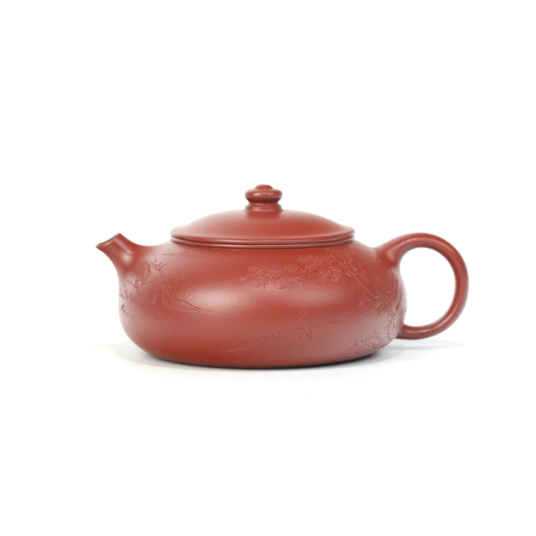 SZJ寒江壶/175cc朱泥壶正品宜兴紫砂壶茶壶泡茶专用手工制收藏件