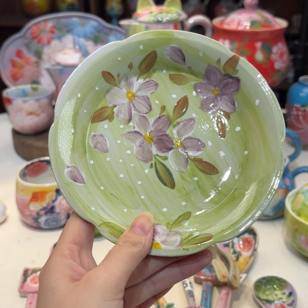 景德镇手绘高温釉下彩陶瓷茶具