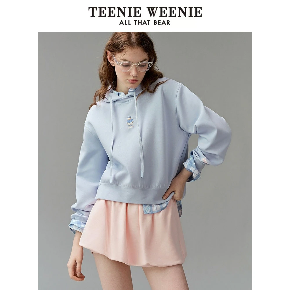 *【商场同款新品】TeenieWeenie小熊短款连帽卫衣25上衣TTMW251201E