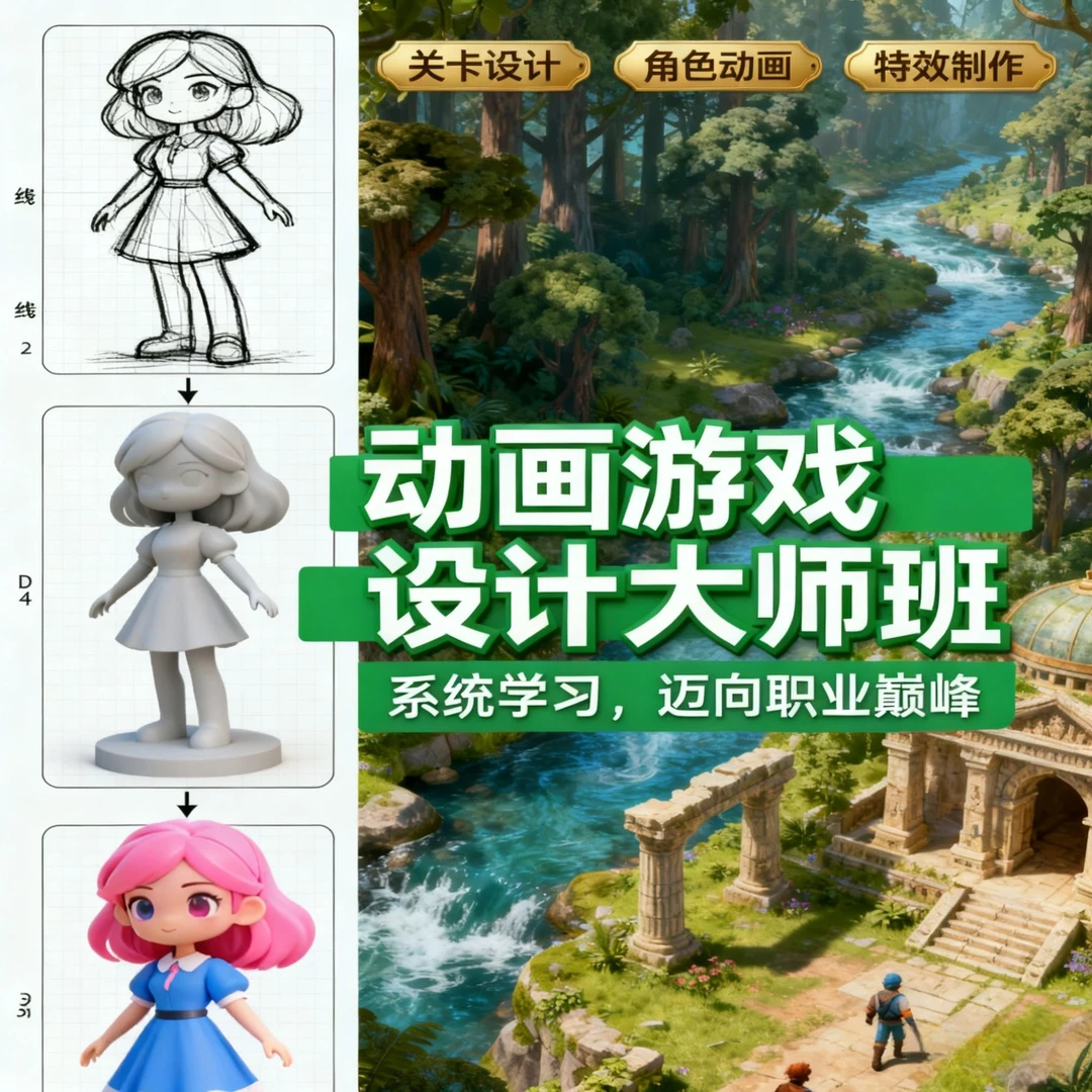 专业动画游戏设计培训游戏设计课程专业导师指导M338