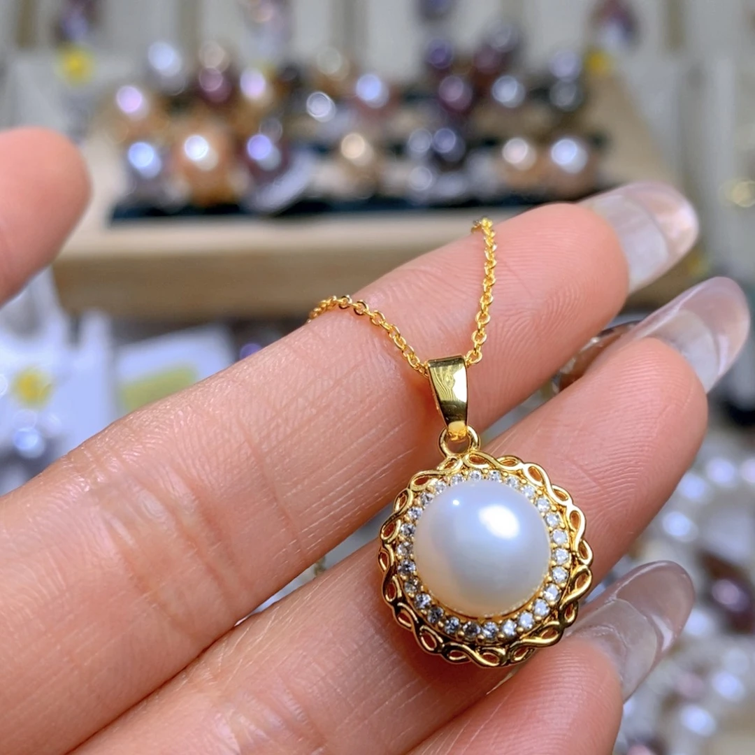 淡水珍珠吊坠合金