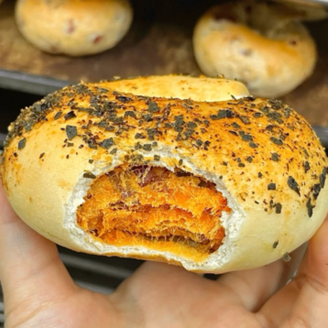 猪肉脯肉松贝果·手作贝果·现做现发