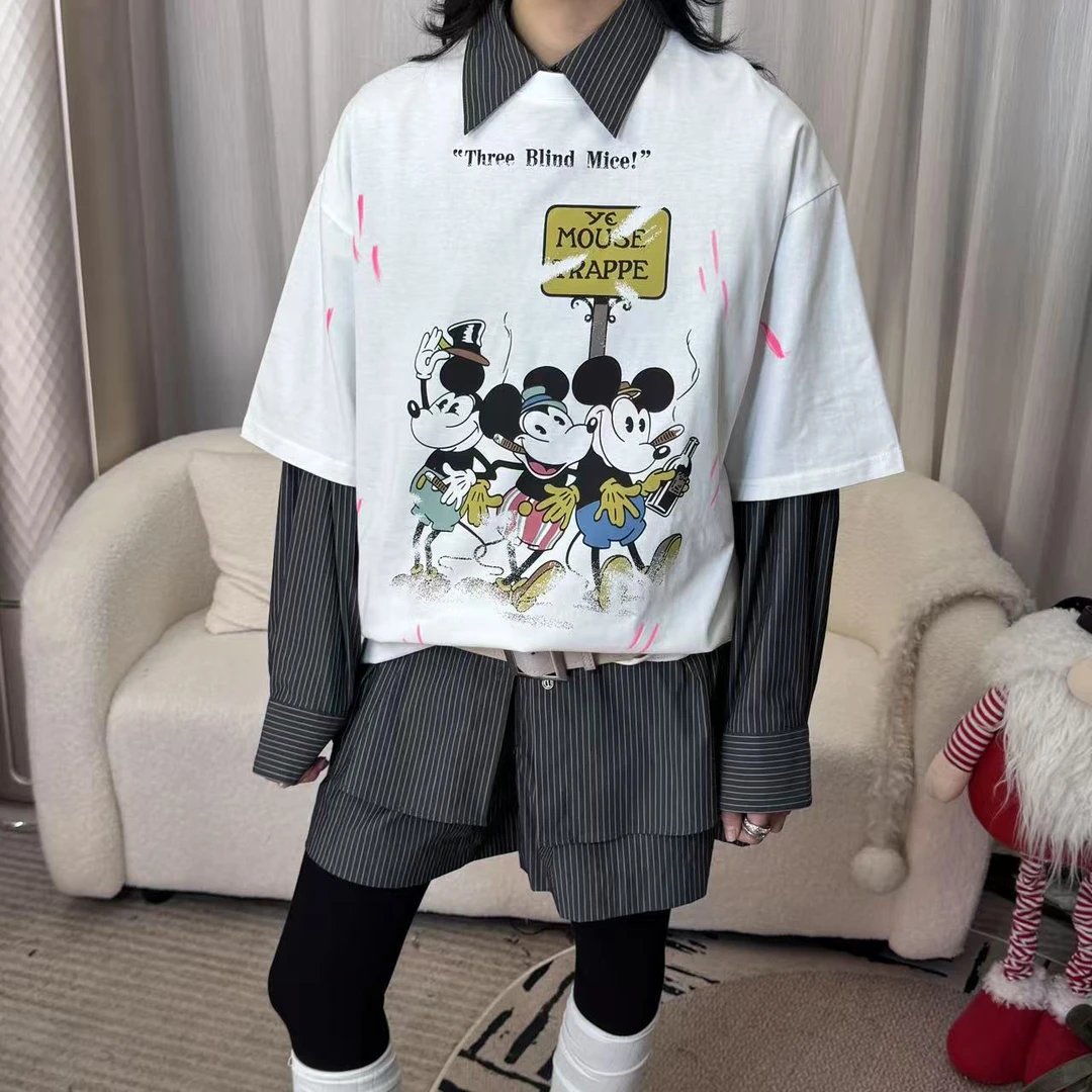 S.X 2025春夏新款 竖条纹衬衫短裤套装