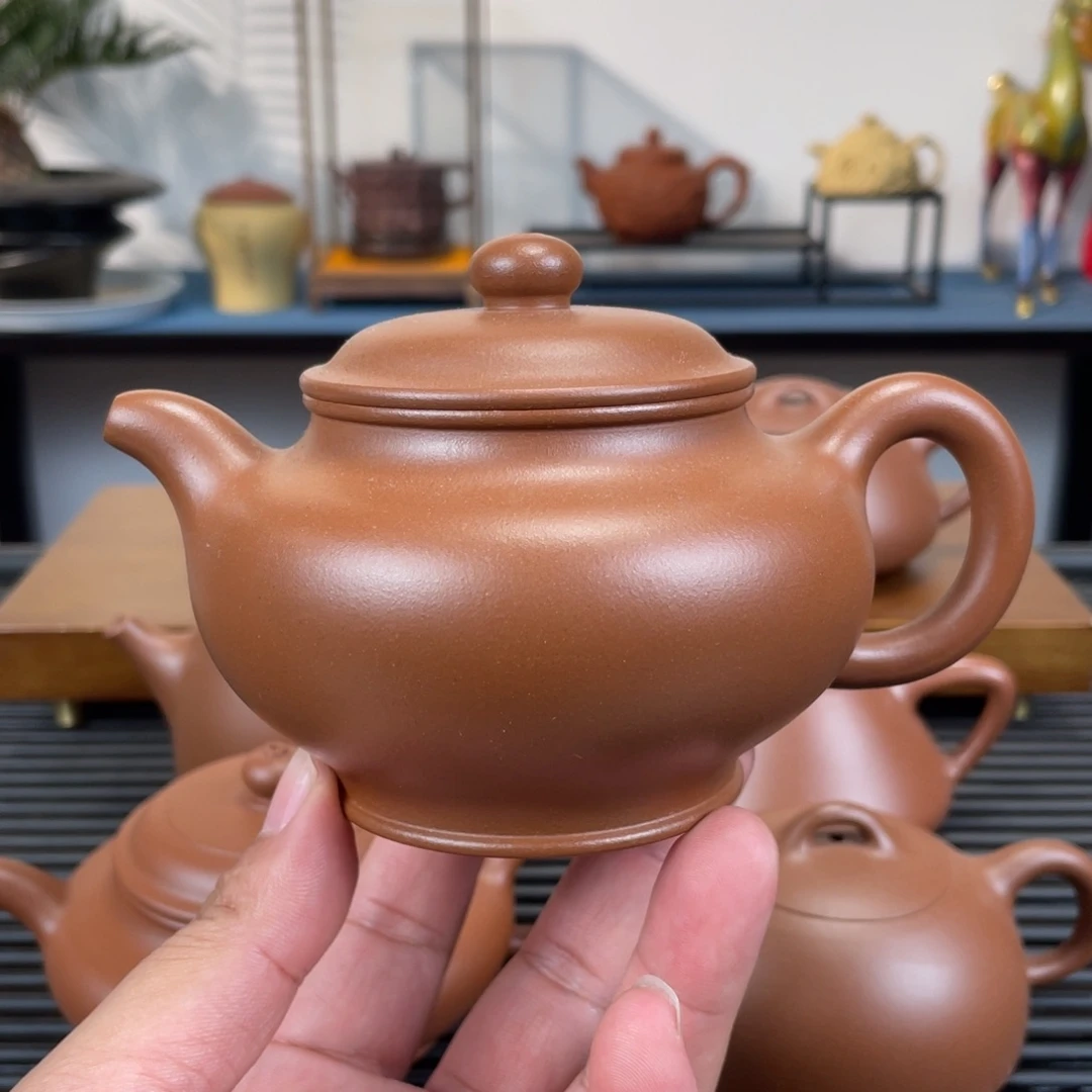 紫砂茶壶台西紫泥掇只300cc