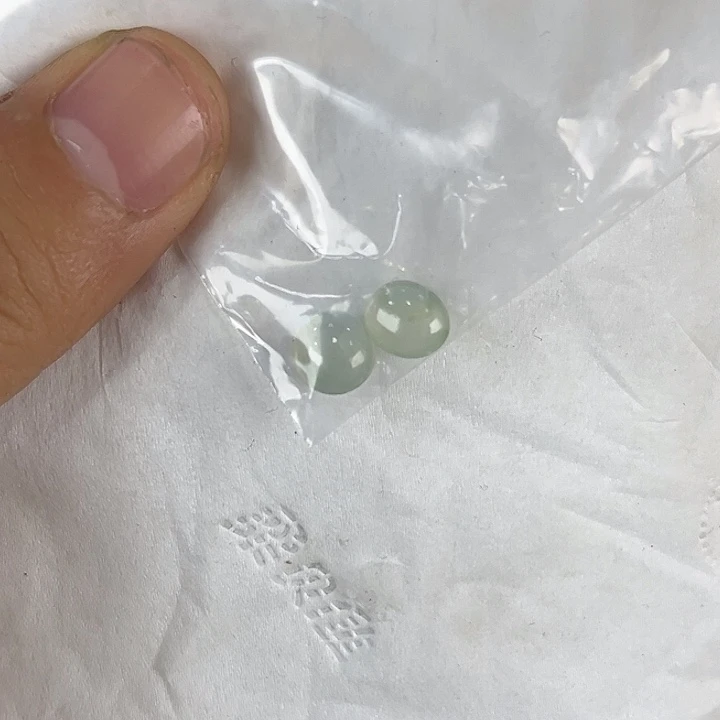 翡翠未镶嵌耳饰缅甸天然翡翠天然