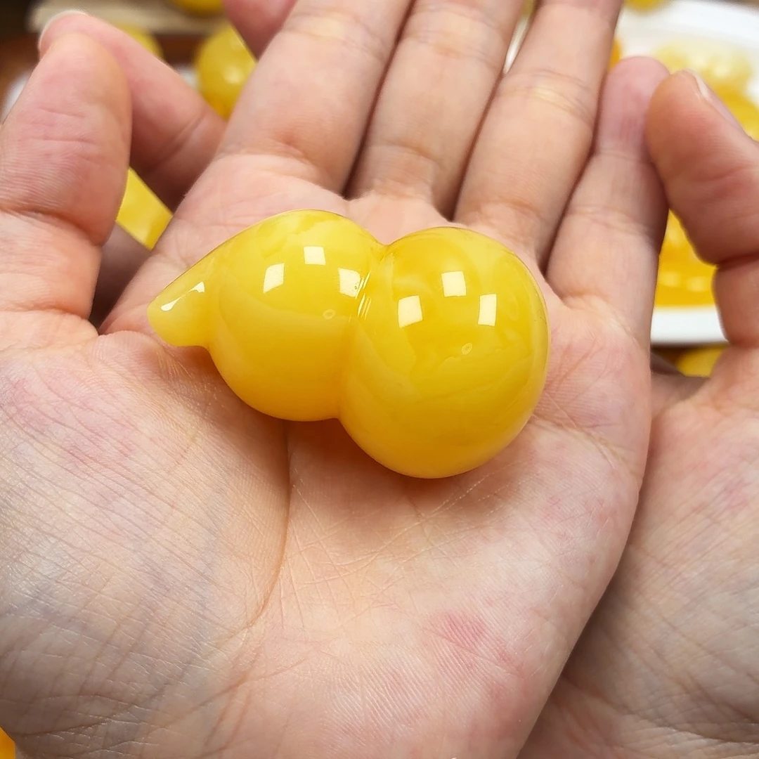 蜜蜡颈饰未镶嵌焦皮浓蜡妖花葫芦