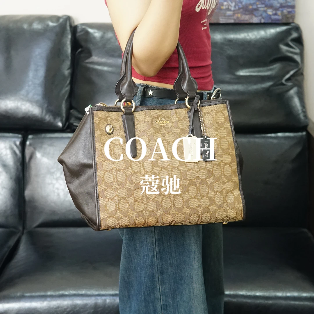 95新 COACH/蔻驰 老花手提包/EE06117524/7524
