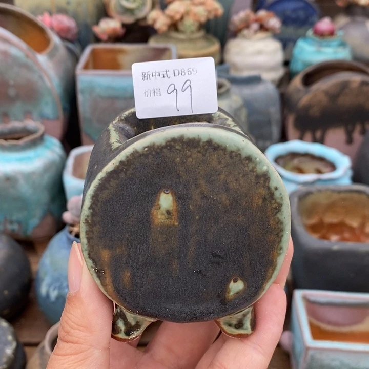 粗砂花盆1987盆新中式D869