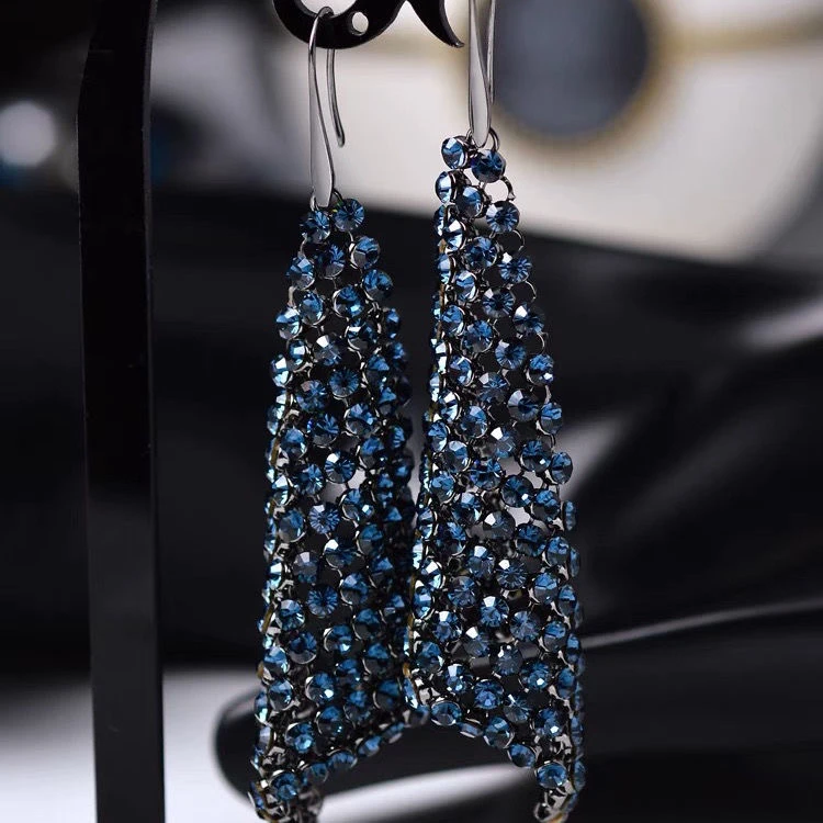 非金属仿水晶耳饰 百搭欧美风饰品耳饰原创设计日韩耳钩