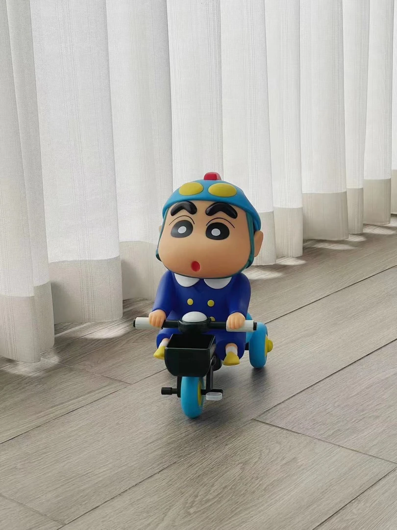 [骑自行车小新28cm 可爱类型礼物家居手办桌面摆件