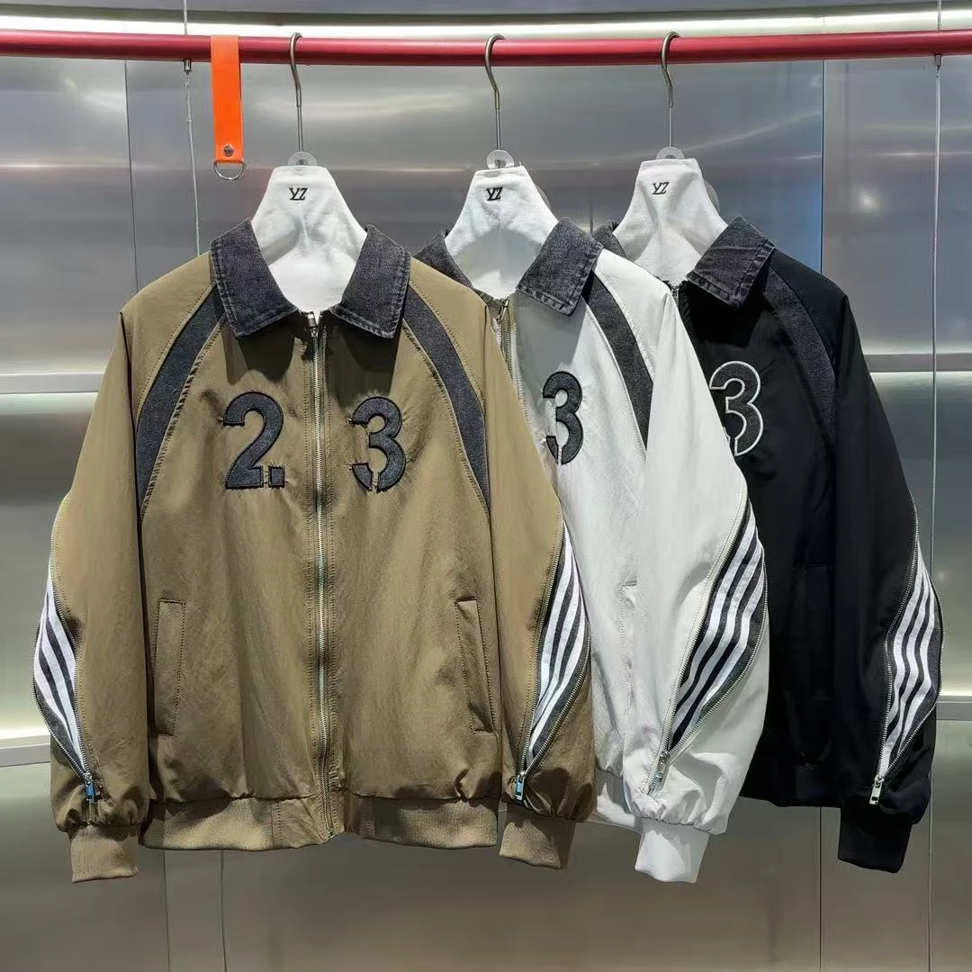 532-534 素劲2 潮牌男女加绒款重工刺绣翻领夹克外套 JKK25830