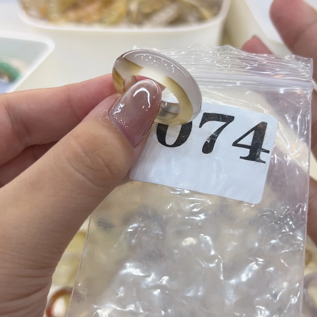 玛瑙/玉髓戒指合金74港17