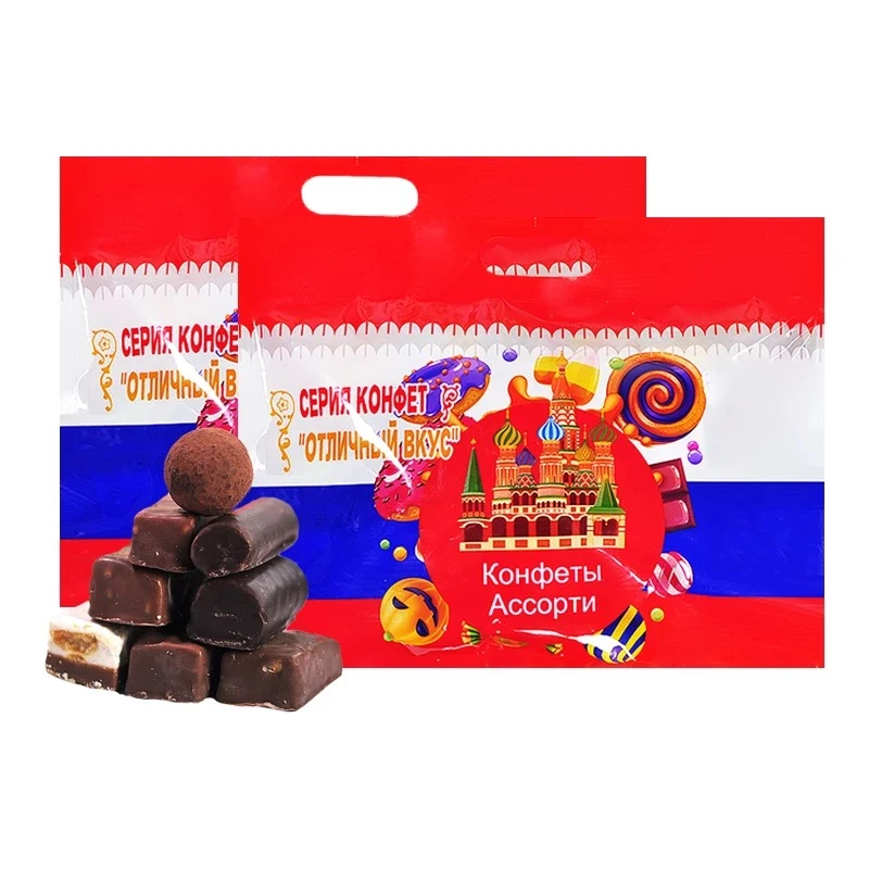 （苏苏）俄罗斯进口混合巧克力坚果糖 500克 A34