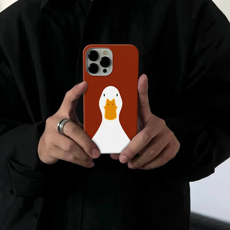呆鸭适用苹果16pro手机壳15promax个性14小众13/12创意11潮牌