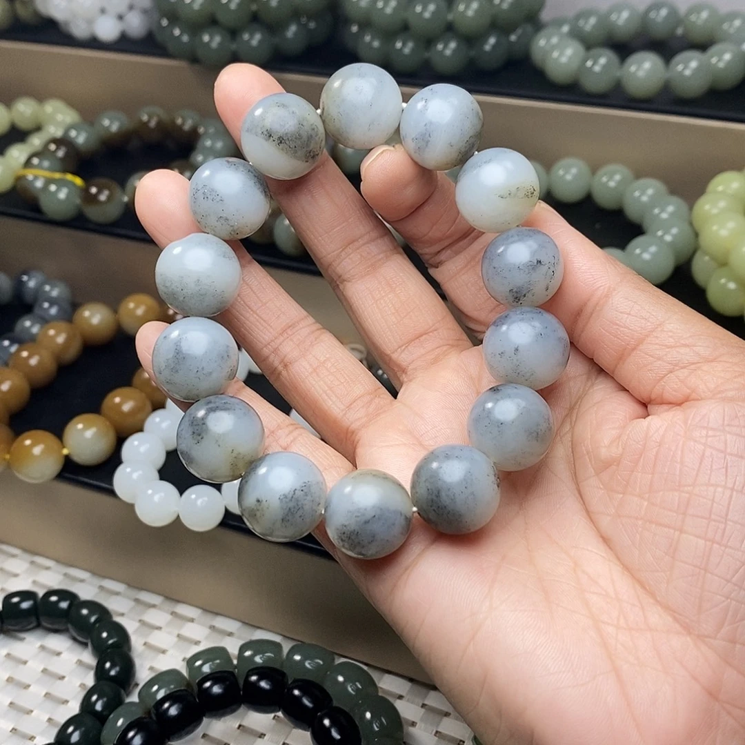 和田玉未镶嵌手链卡16