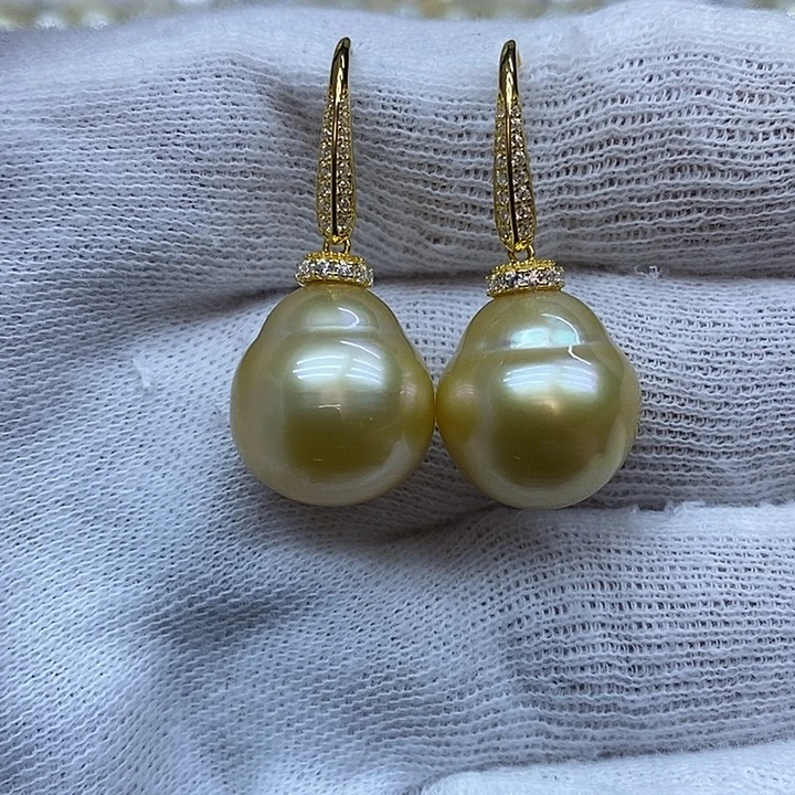 海水珍珠耳饰未镶嵌