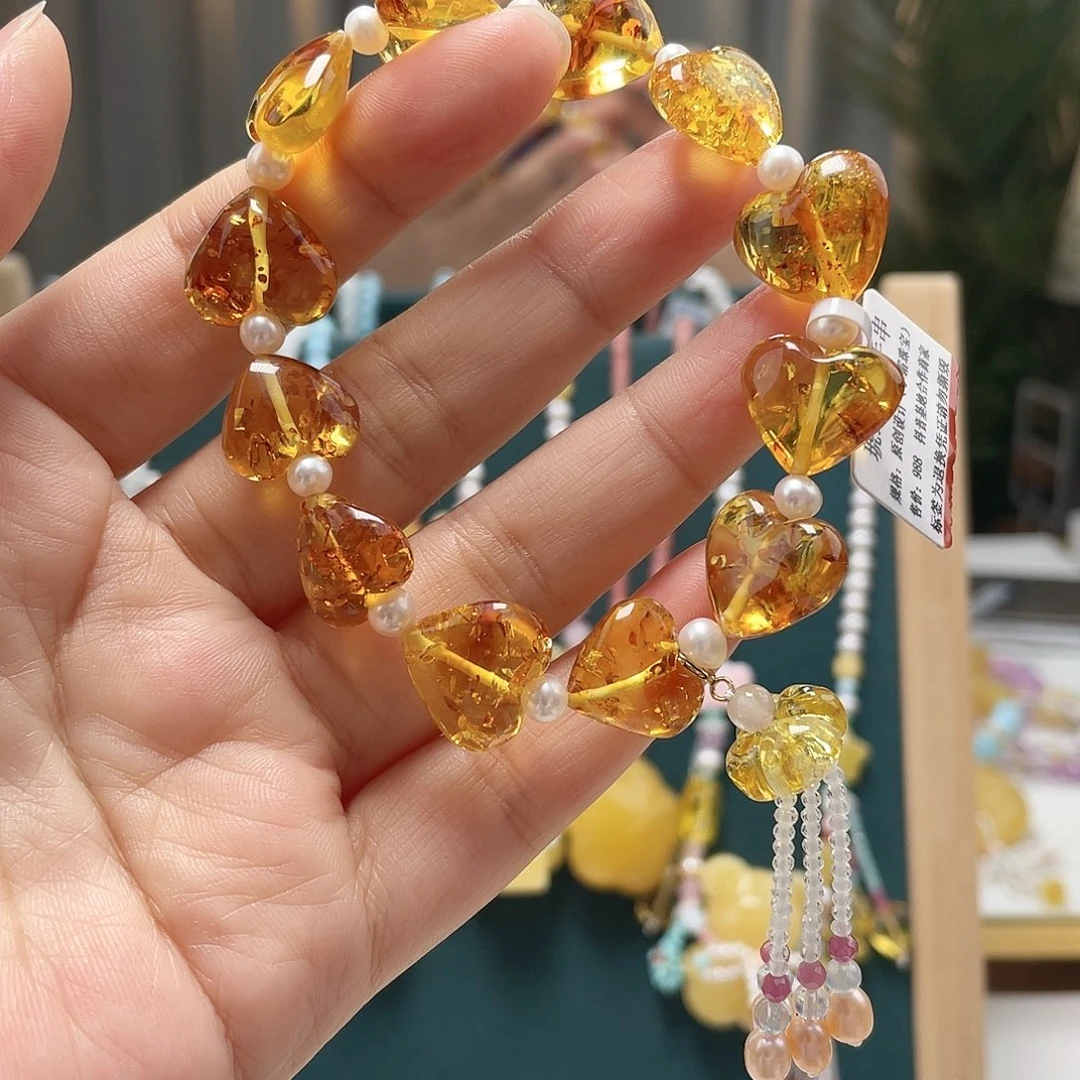 未镶嵌琥珀裸石琥珀手串