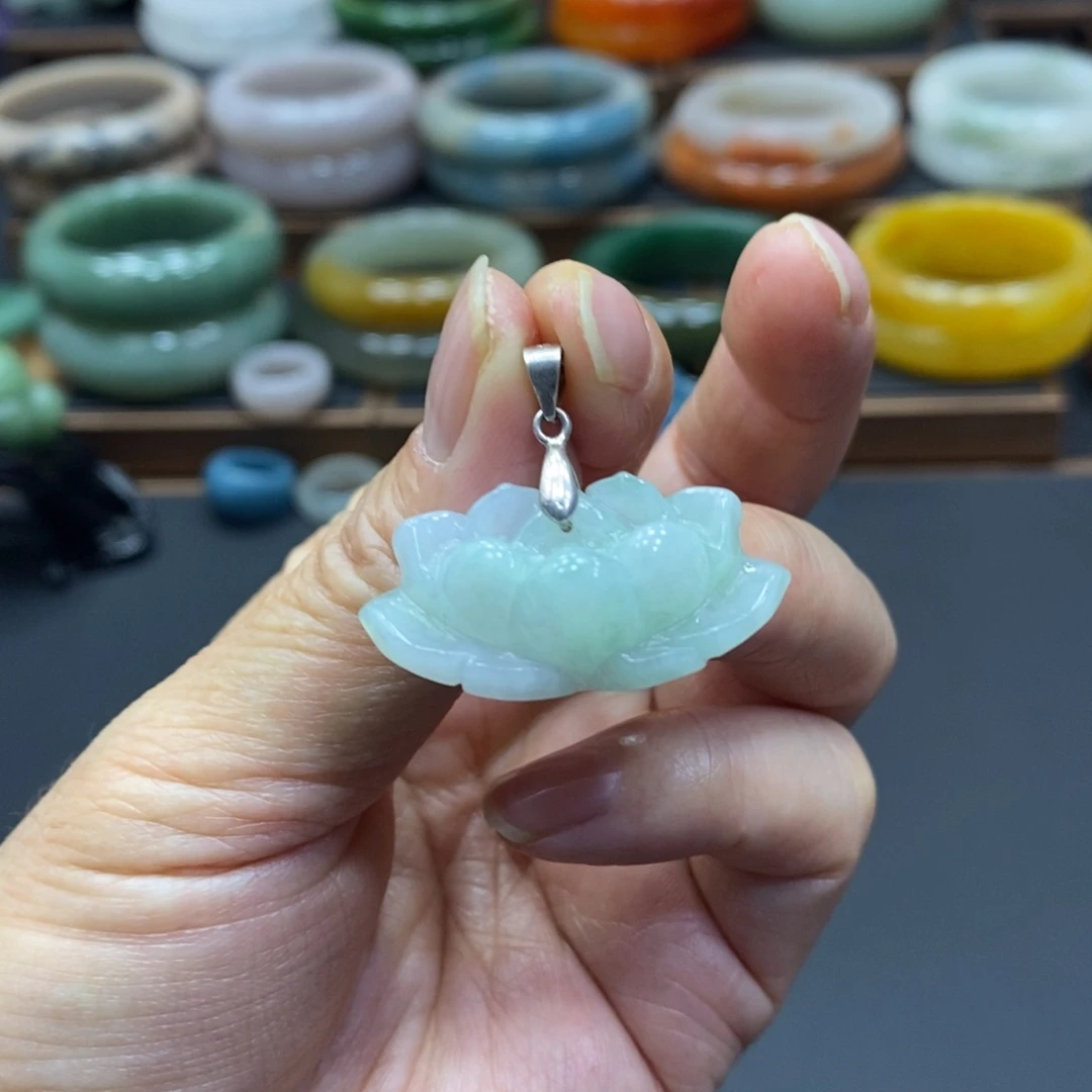 翡翠银S925镶嵌颈饰