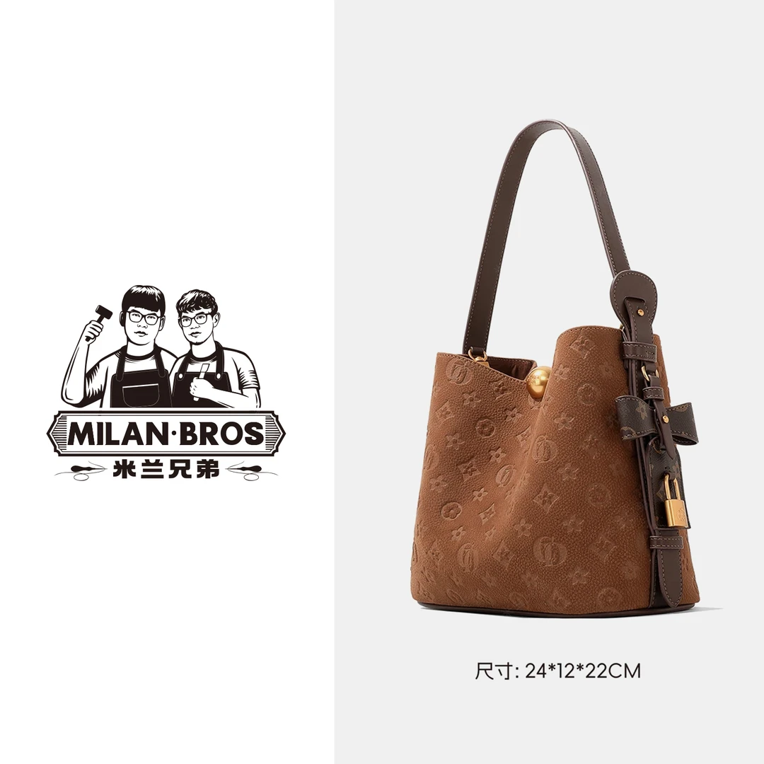 COCO DORIS【琥珀流光-米兰印象】经典轻奢高级感女士单肩水桶包