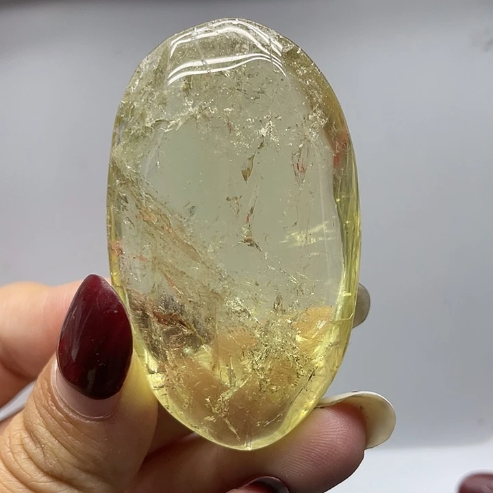 未镶嵌珠宝半成品水晶8黄水晶把玩长5.8宽3.4厚2.2