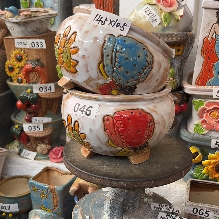 粗陶材质多肉花盆