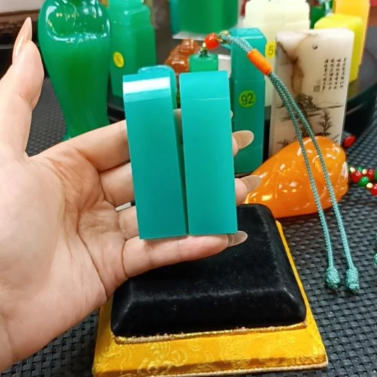 翰***法寿山石印石对章石