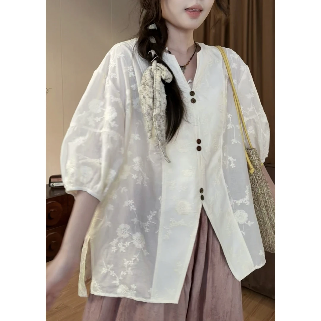 VGVL夏季新款小众设计感衬衫女