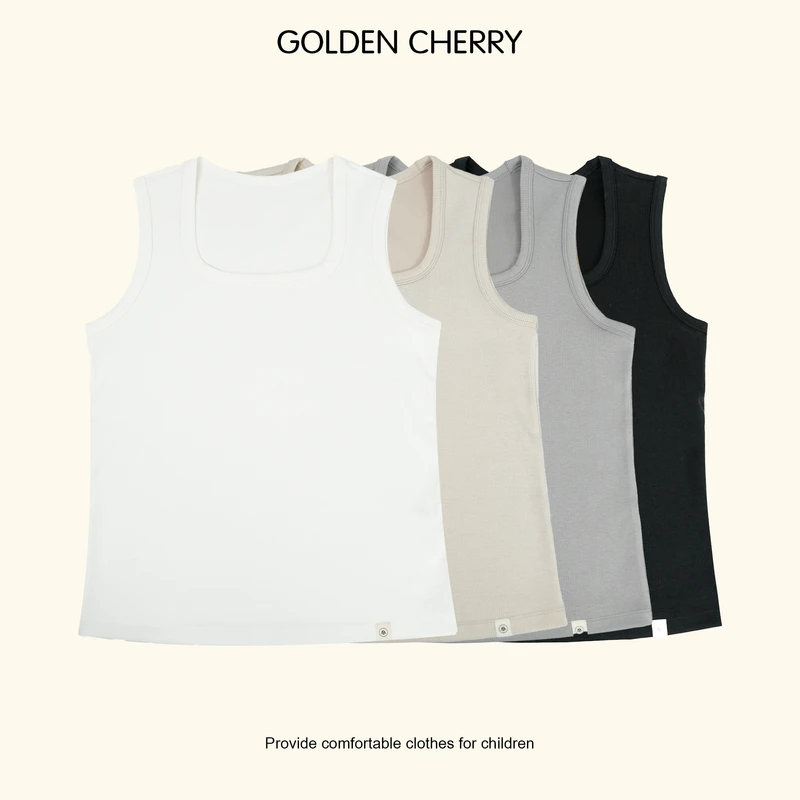 【金樱桃Golden cherry】亲子四色无袖凉爽休闲背心JXLM8815