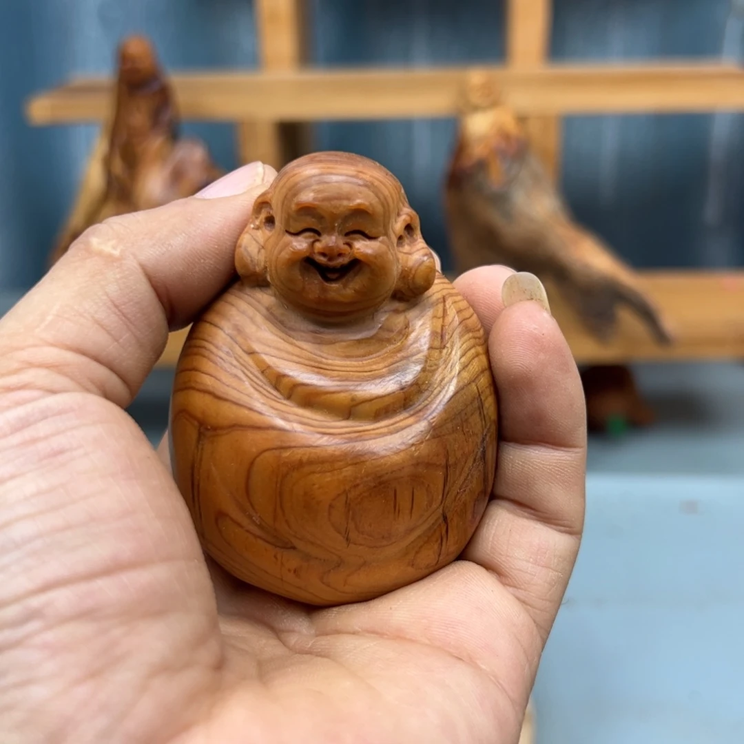 岩***森木崖柏木摆件手把件