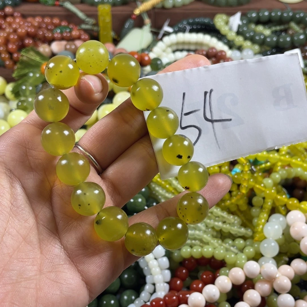 未镶嵌蛇纹石玉手链