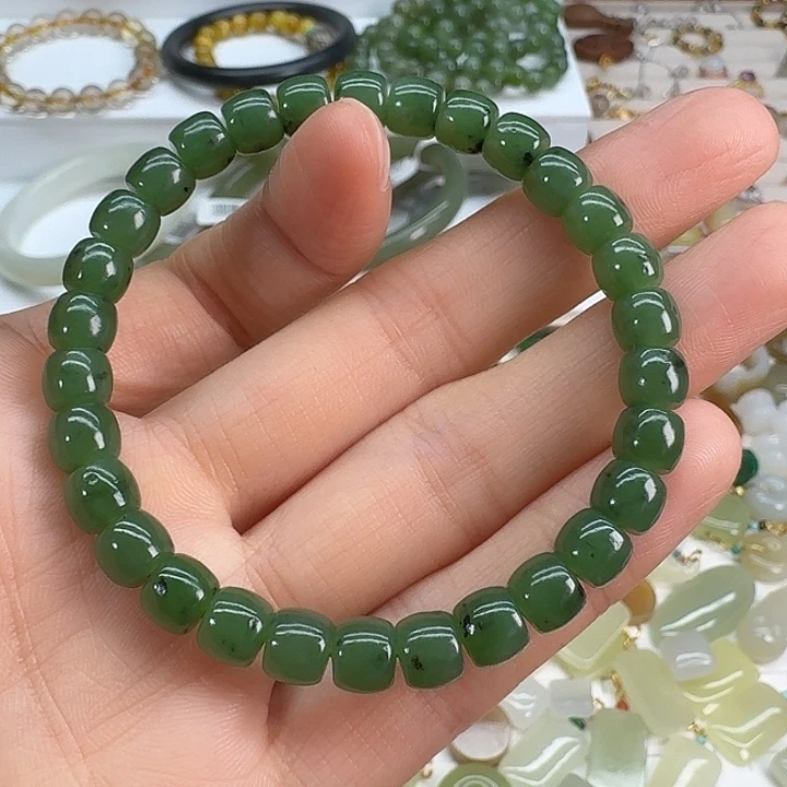 独***往和田玉（碧玉）未镶嵌手链