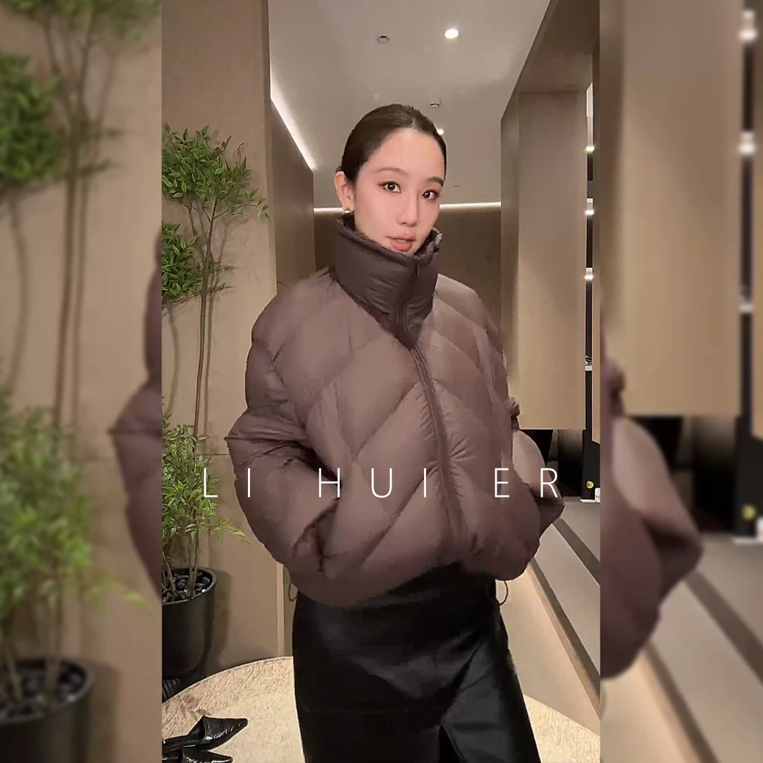 LiHuiEr李慧儿【桔梗】2025冬季时尚轻奢气质舒适95鹅绒服950457