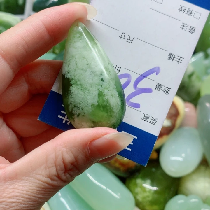 蛇纹石玉未镶嵌手把件