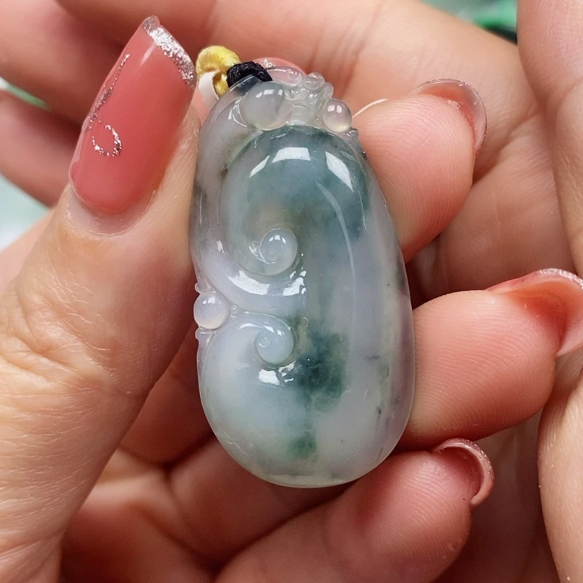 【闪购商品】翡翠颈饰未镶嵌天然翡翠A货如意