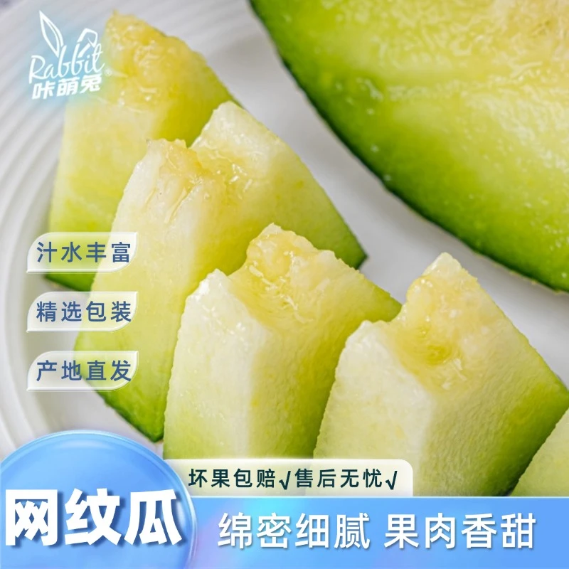 【咔萌兔】海南网纹瓜4.5-5斤2-3个软糯香甜 绵密柔软