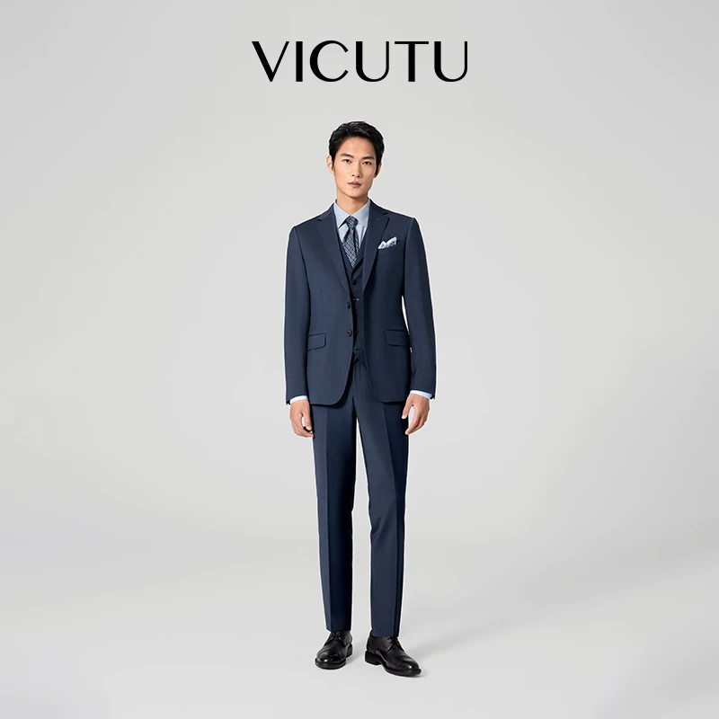 威可多25年春季新款男士舒适亲肤商务休闲简约百搭潮流西服裤子