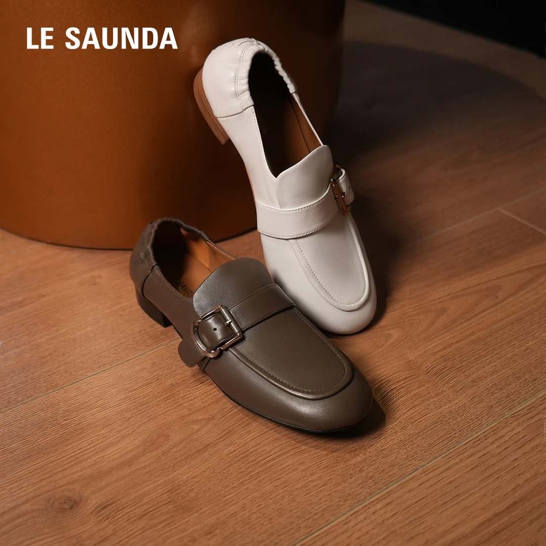 莱尔斯丹2025秋季新款复古英伦深口软底百搭休闲乐福鞋6T25602