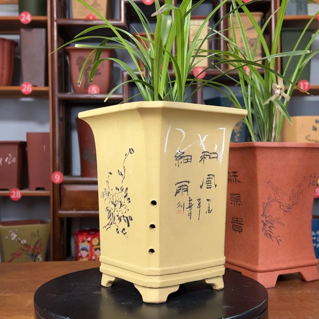 【闪购商品】紫砂花盆周之夏精品紫砂花盆