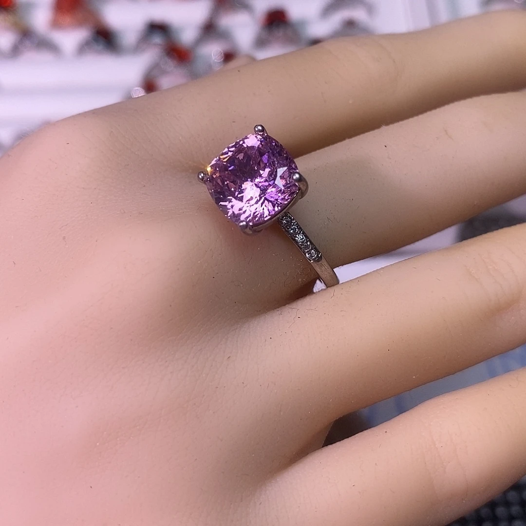 水晶戒指合金水晶耳釘开口戒指111