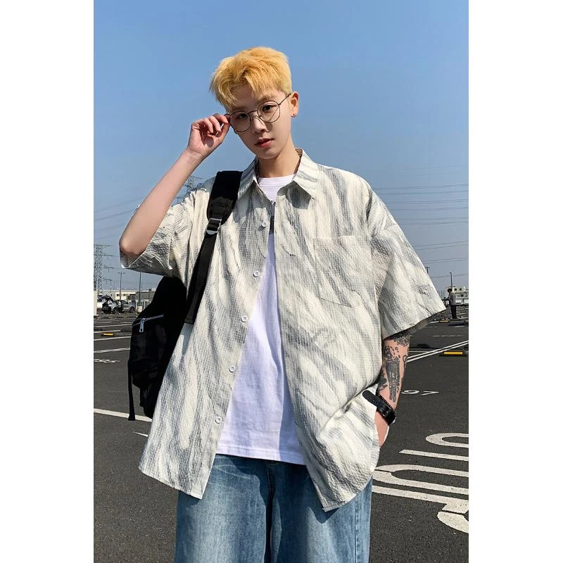 耐看高端外套高级感无痕正装上衣衬衫男免烫正品休闲帅气