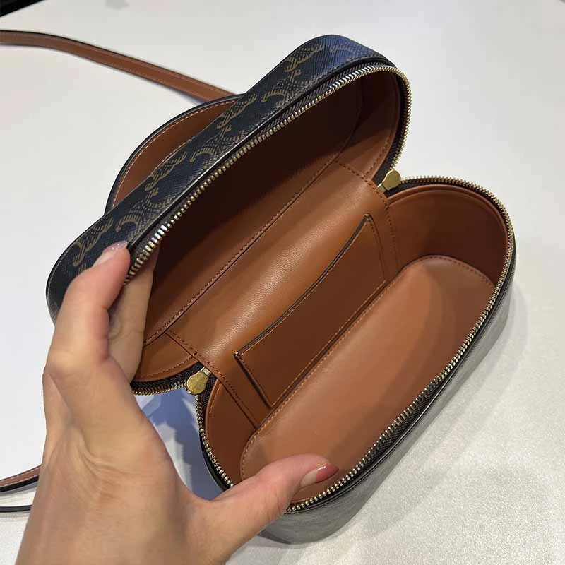 2025新款复古老花饭盒包牛皮斜跨包大牌同款单肩包通勤包