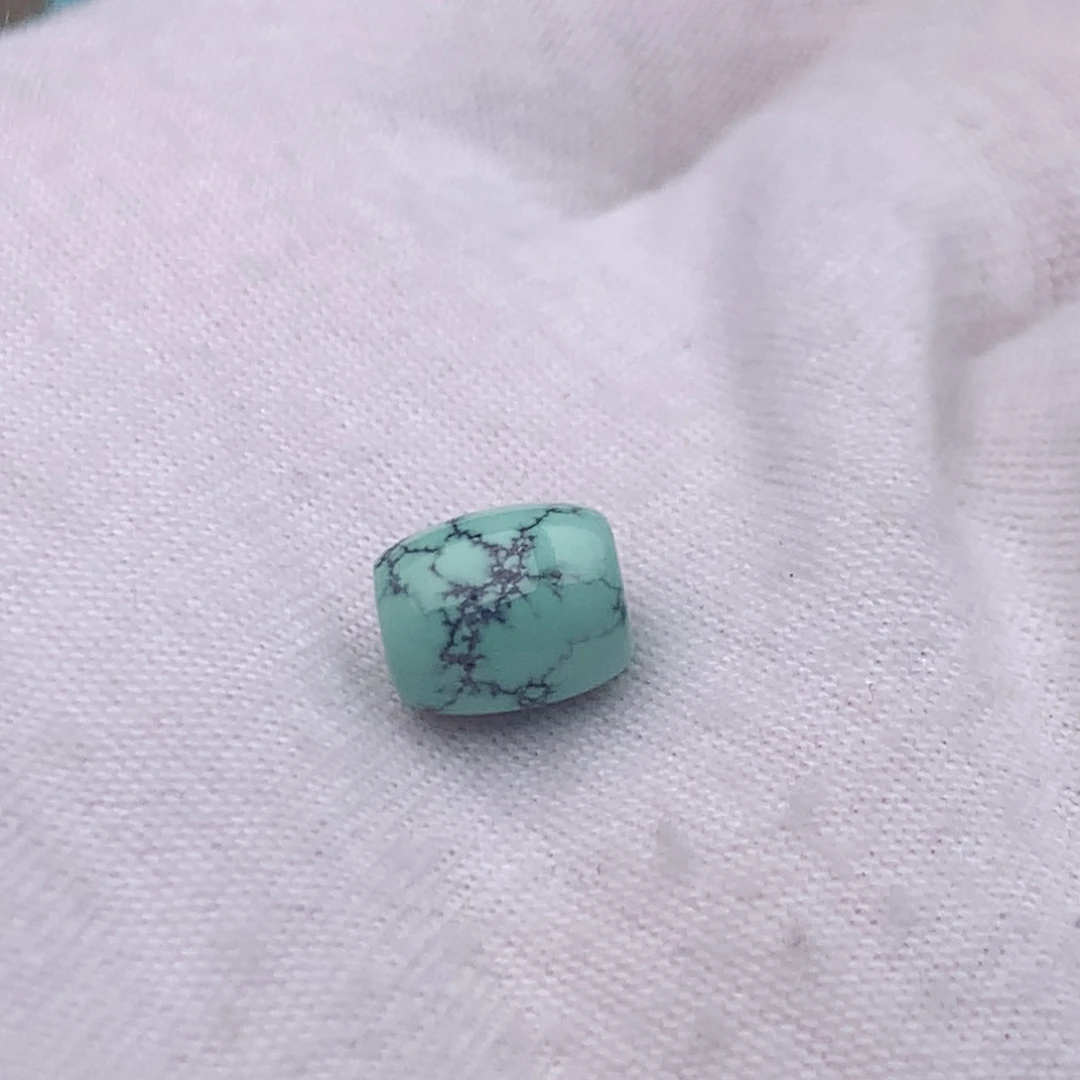 未镶嵌绿松石珠宝奇石水草纹菜籽桶珠