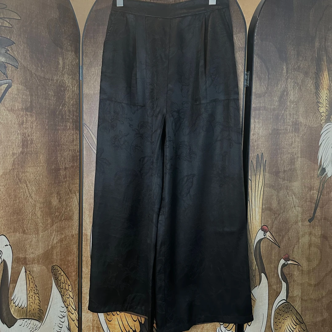 芹  新中式风 320824 黑色 裤子