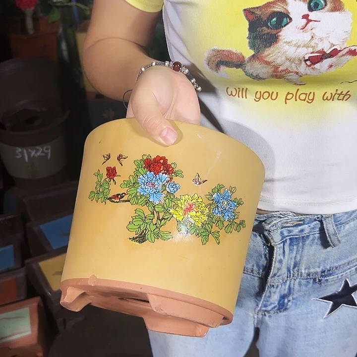 花开富贵中号一对花盆