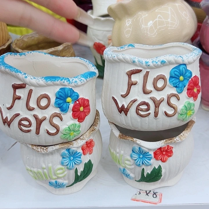 有孔，满10元发货多肉陶瓷花盆