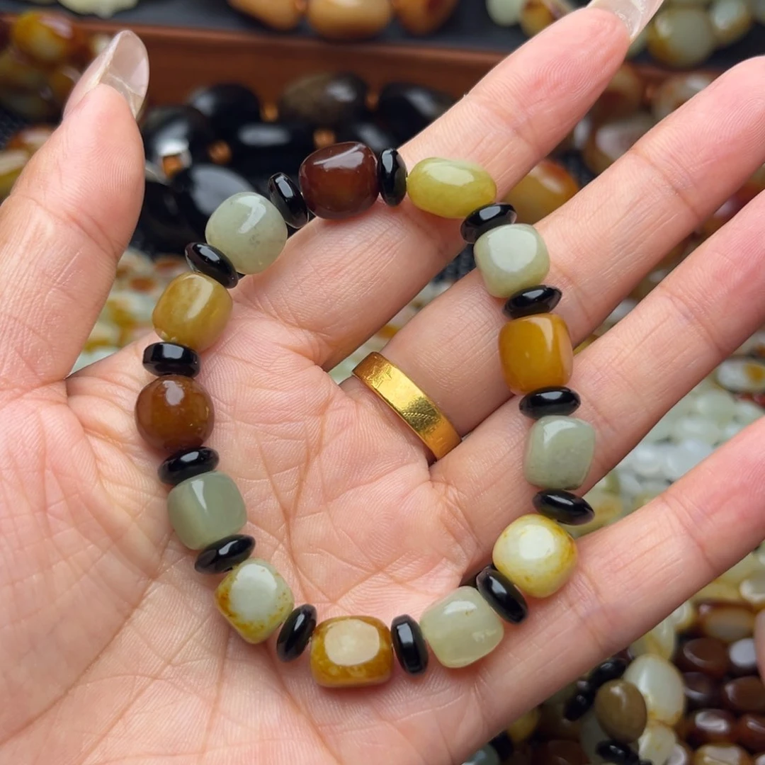 手链未镶嵌和田玉（糖玉）